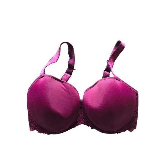 Fantasie Bra 34i Womens Plus Size Underwired Padded Full Coverage Maroon - Picture 2 of 5